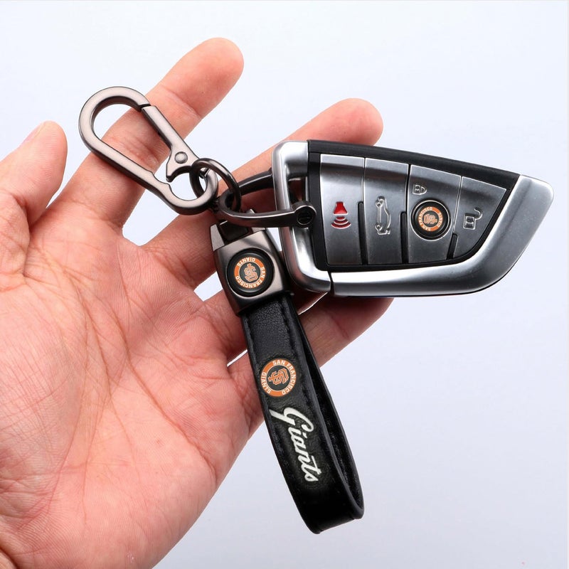 EMIJOY Car Keychain Keyring for S.F Giant Baseball Fans,San Fransisco Giant Accessories Women/Men's Keychains for Vehicles,Leather Key Ring Lanyard Car Key Fob Holder,Key Fob Keyring Replacement - Image 4